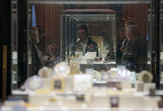 The renovated Shuvalov Palace in St. Petersburg houses Faberge Museum