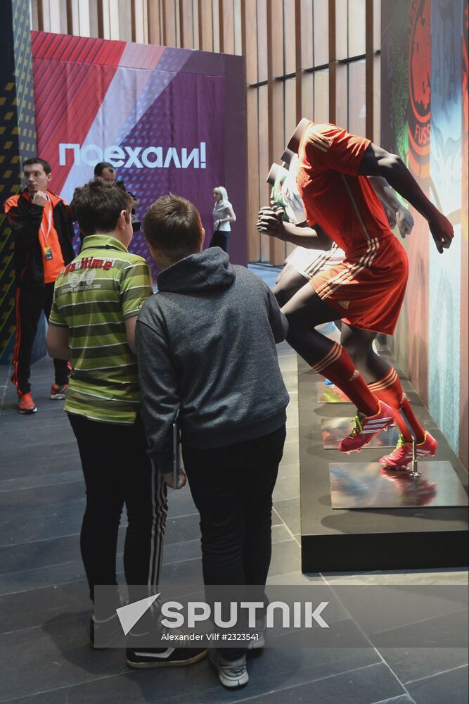 Presentation of Russia's world football championship uniform in 2014