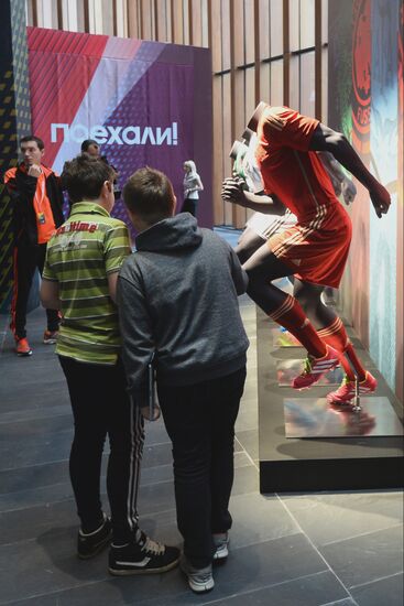 Presentation of Russia's world football championship uniform in 2014
