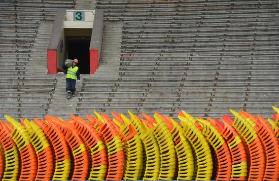 Renovation of Luzhniki stadium for 2018 football World Cup