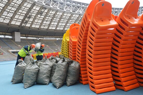 Renovation of Luzhniki stadium for 2018 football World Cup