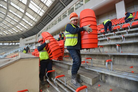 Renovation of Luzhniki stadium for 2018 football World Cup