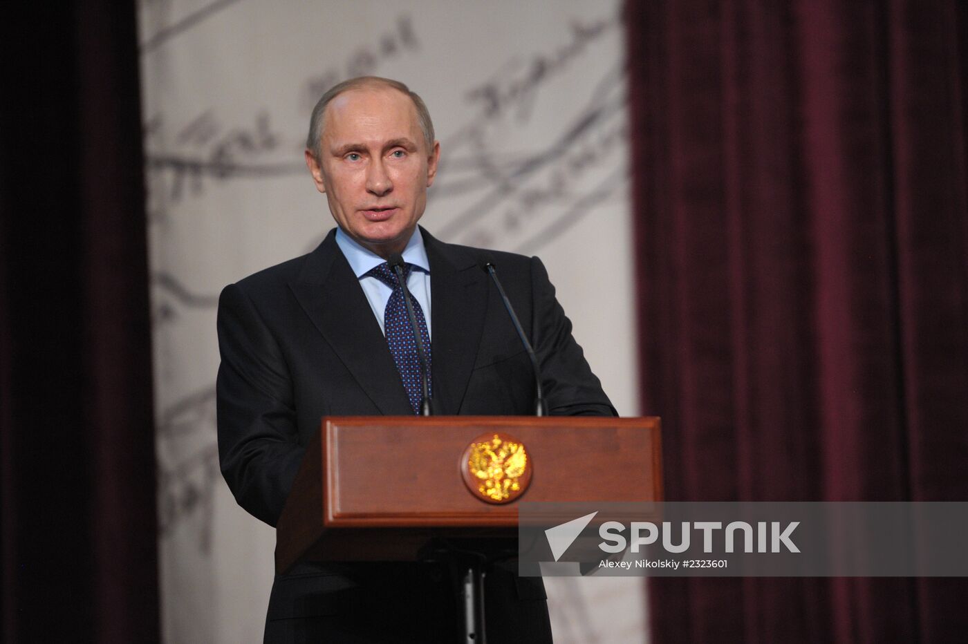 Vladimir Putin attends Russian literary assembly