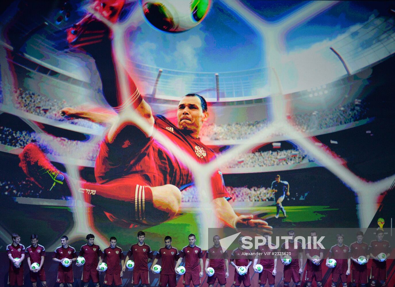 Presentation of Russia's world football championship uniform in 2014