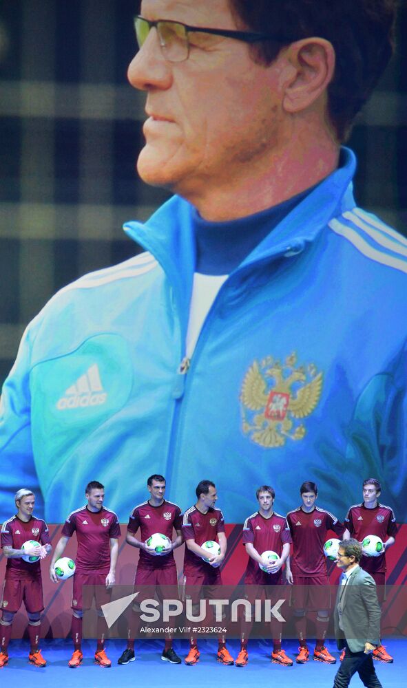 Presentation of Russia's world football championship uniform in 2014