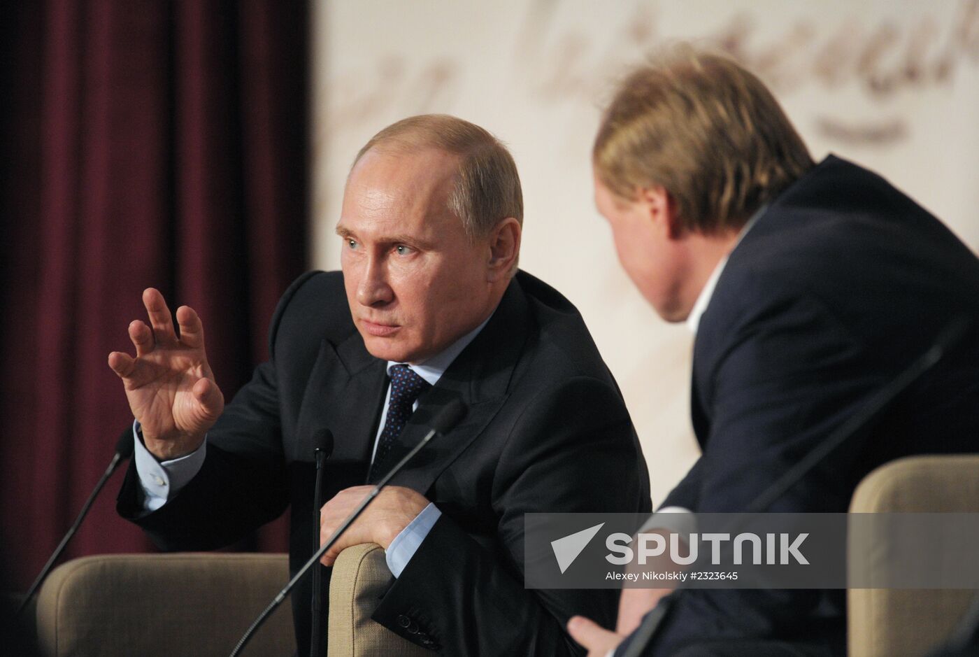 Vladimir Putin attends Russian literary assembly