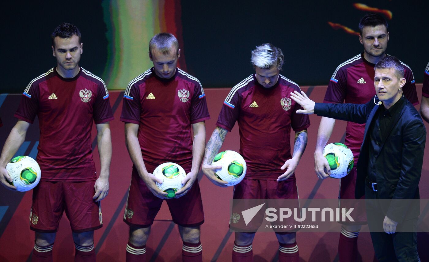 Presentation of Russia's world football championship uniform in 2014