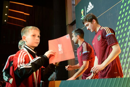 Presentation of Russia's uniform for 2014 FIFA World Cup