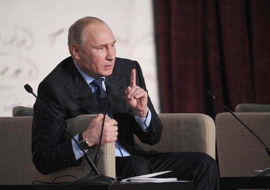 Vladimir Putin attends Russian Literary Assembly meeting