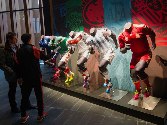 Presentation of Russia's world football championship uniform in 2014