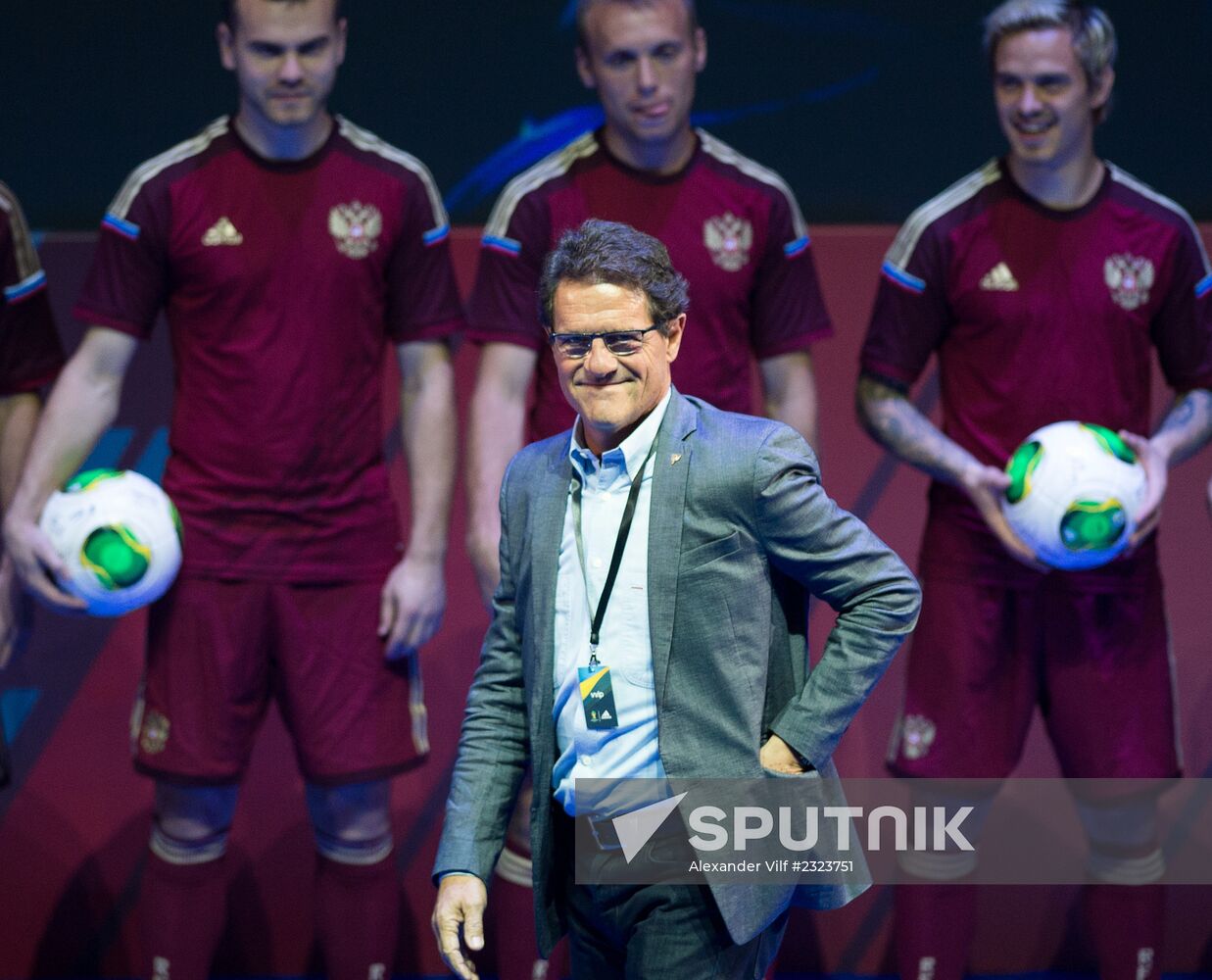 Presentation of Russia's world football championship uniform in 2014