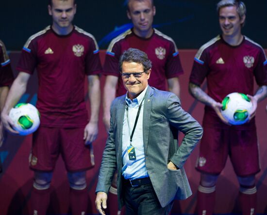 Presentation of Russia's world football championship uniform in 2014