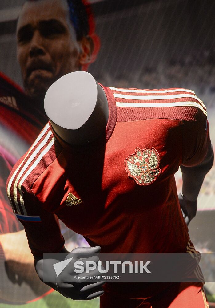 Presentation of Russia's world football championship uniform in 2014