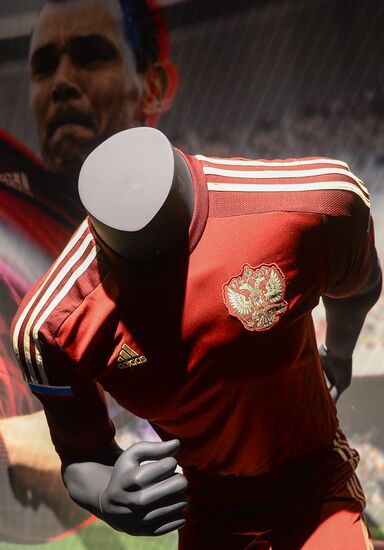 Presentation of Russia's world football championship uniform in 2014