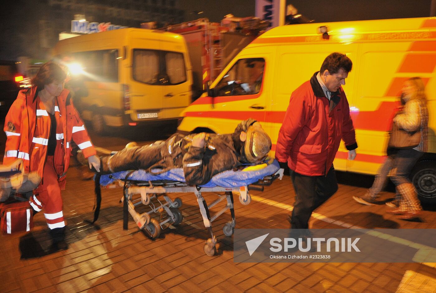 Riga supermarket roof collapse