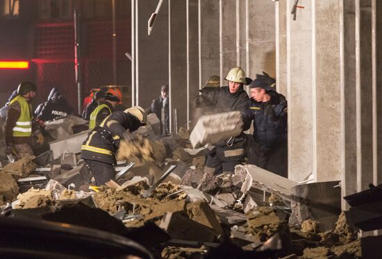 Riga supermarket roof collapse