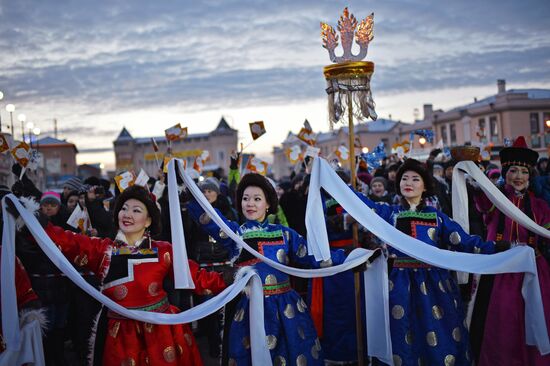 Olympic Torch Relay. Buryatia