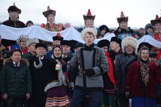Olympic Torch Relay. Buryatia