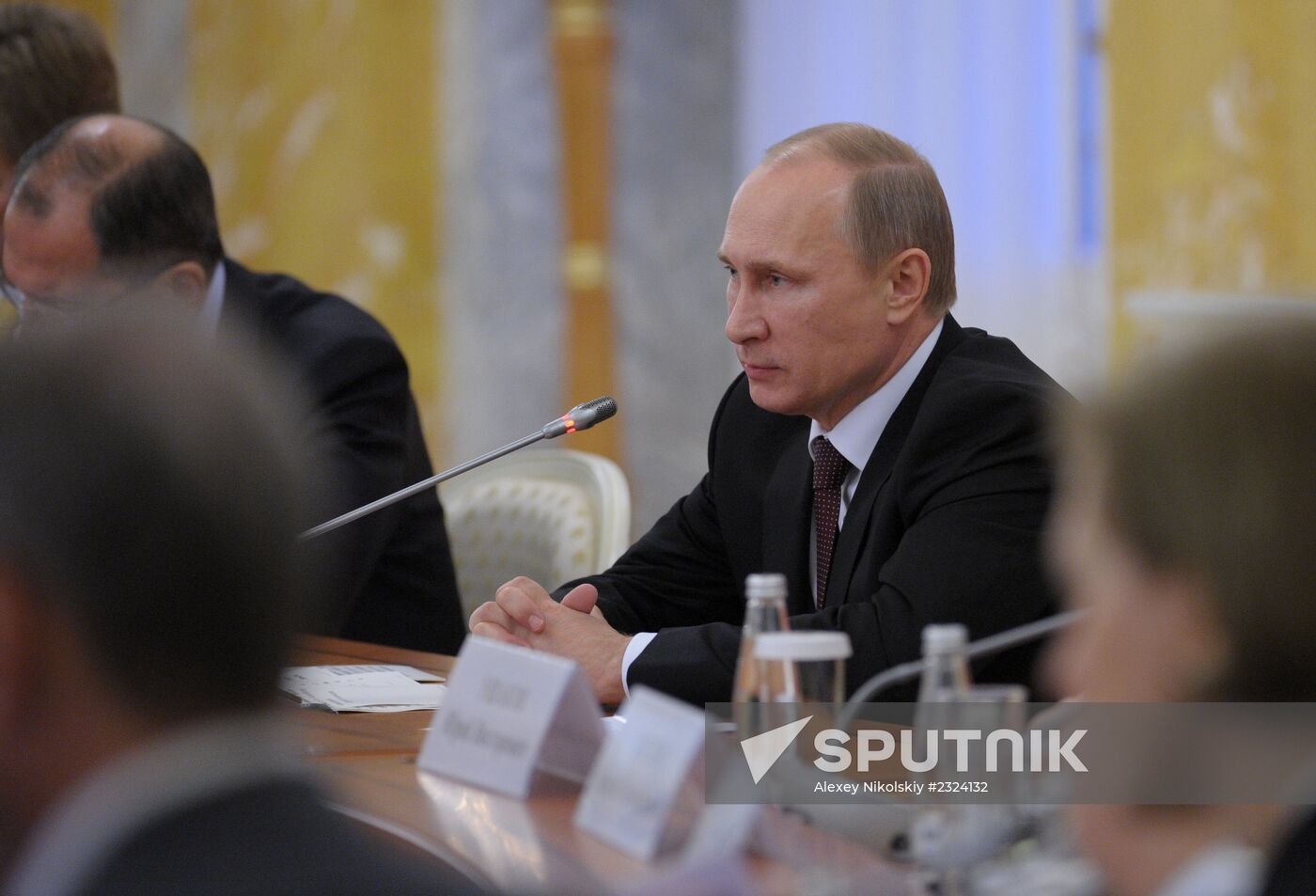 Vladimir Putin meets with Recep Tayyip Erdogan