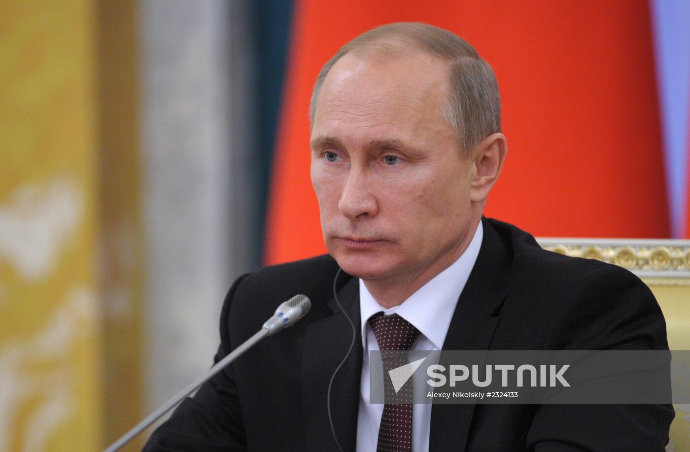 Vladimir Putin meets with Recep Tayyip Erdogan