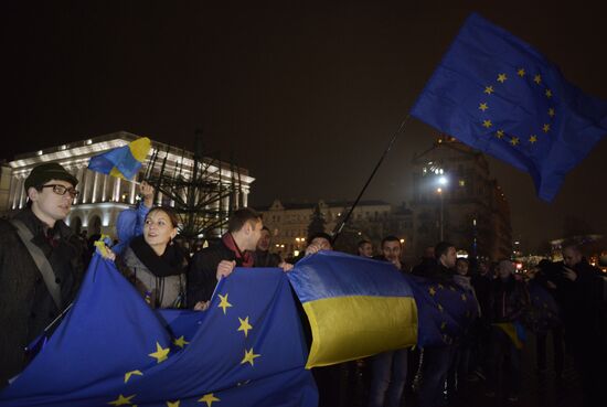 Campaign to support EU membership on Maidan
