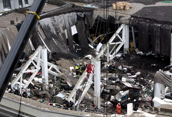 Riga supermarket foor collapse