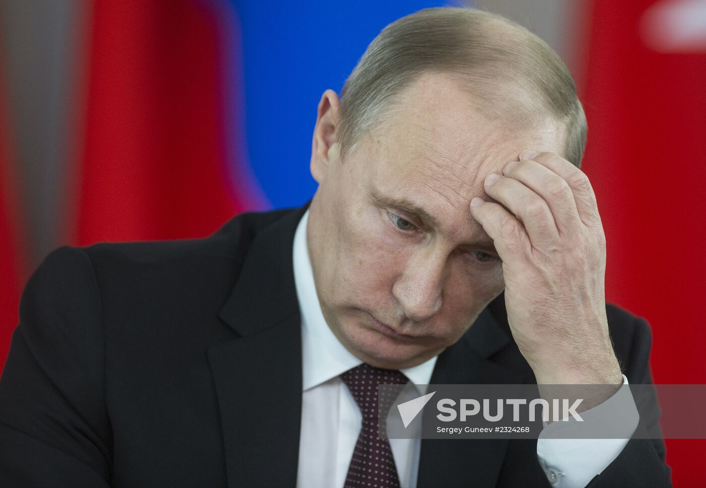 Vladimir Putin meets with Recep Tayyip Erdogan