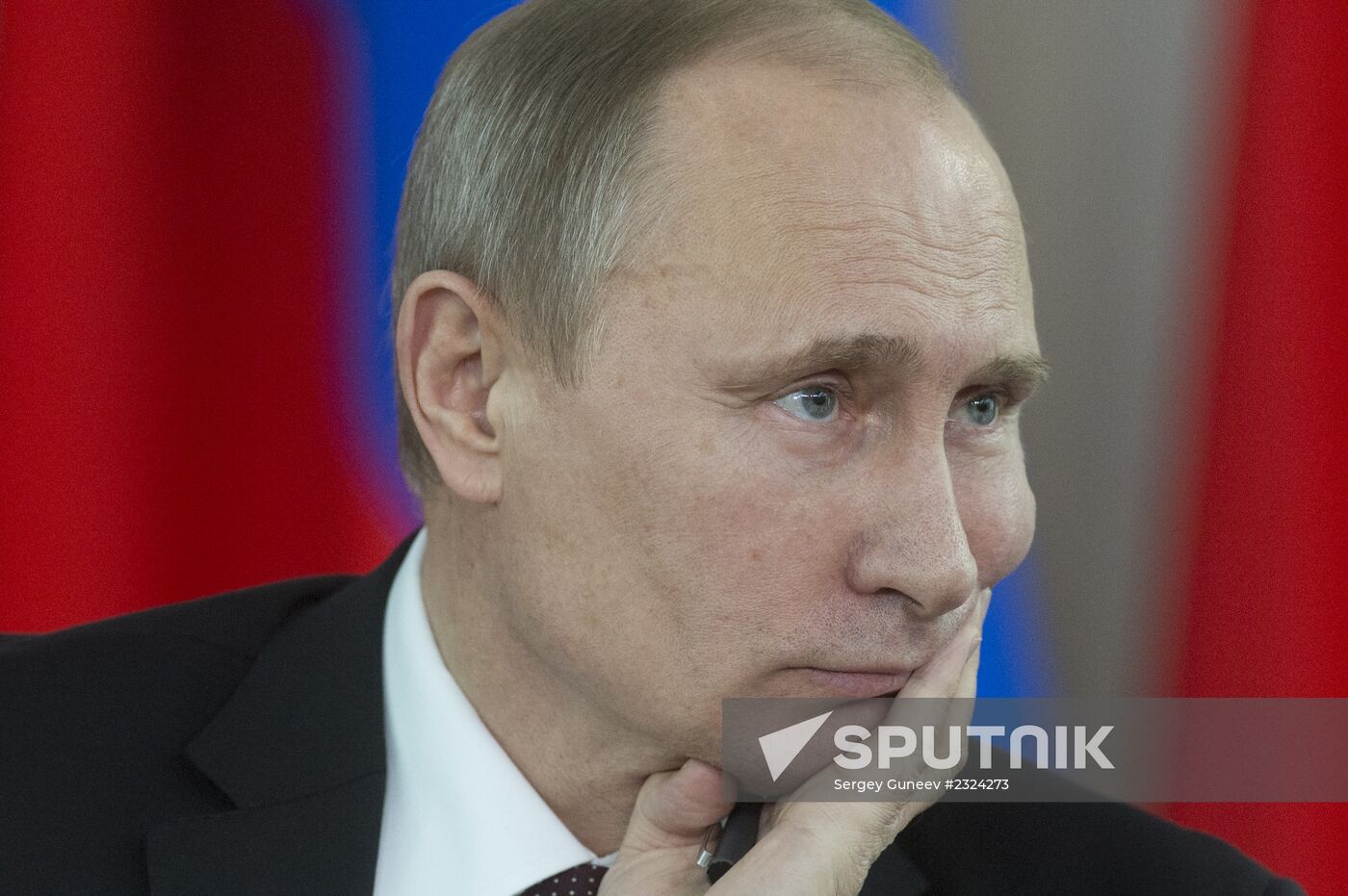 Vladimir Putin meets with Recep Tayyip Erdogan
