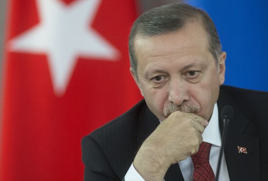 Vladimir Putin meets with Recep Tayyip Erdogan