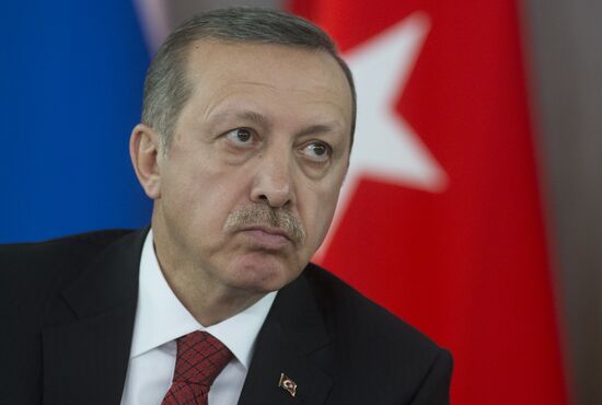 Vladimir Putin meets with Recep Tayyip Erdogan