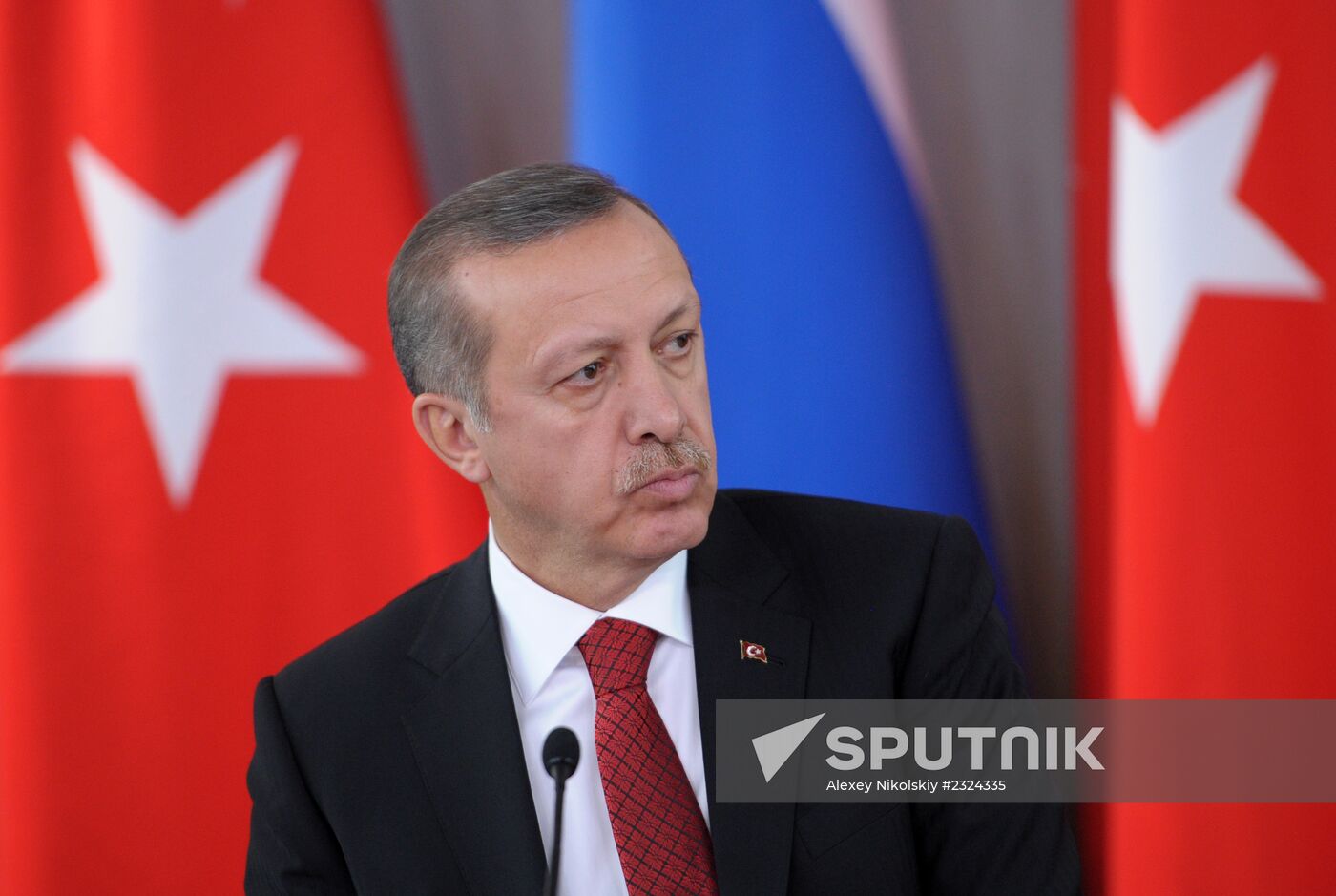 Vladimir Putin meets with Recep Tayyip Erdogan
