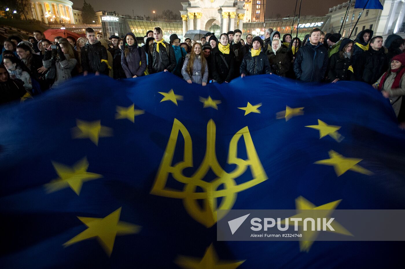 Campaign to support EU membership on Maidan