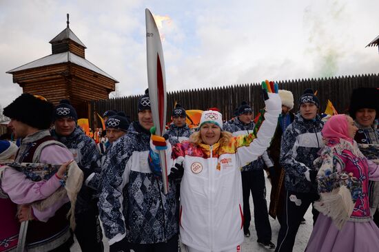 Olympic torch relay. Baikal