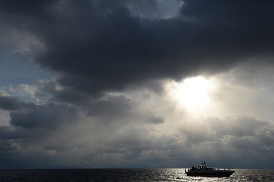 Olympic torch relay. Baikal
