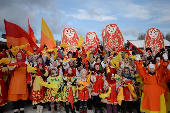 Olympic torch relay. Baikal