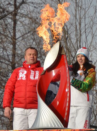 Olympic torch relay. Baikal