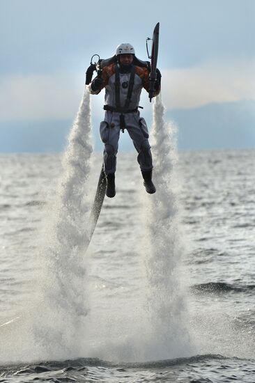Olympic torch relay. Baikal