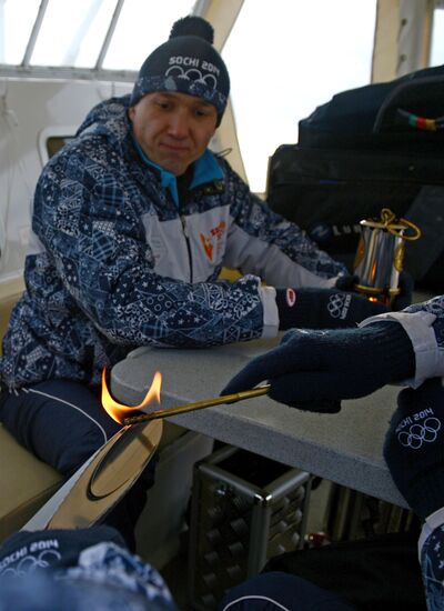Olympic torch relay. Baikal