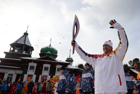 Olympic torch relay. Baikal