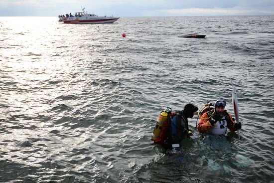 Olympic torch relay. Baikal