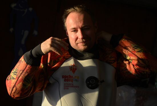 Olympic torch relay. Baikal