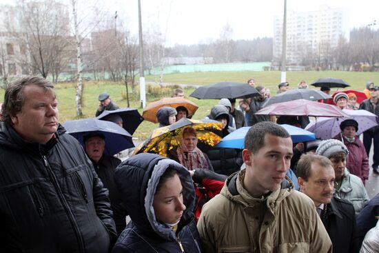 Public gathering in Gagarin District of Balashikha