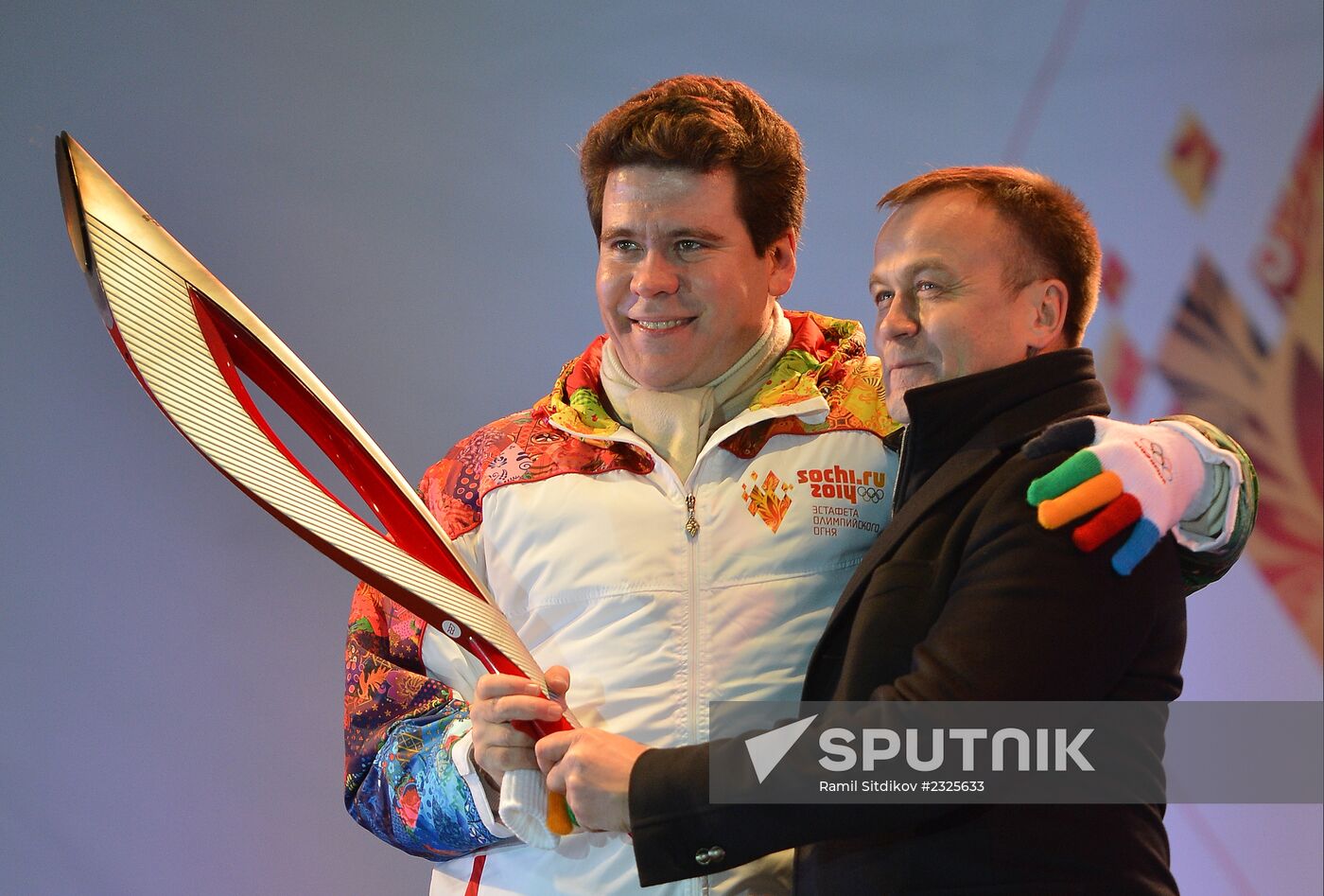 Sochi 2014 Olympic torch relay. Irkutsk