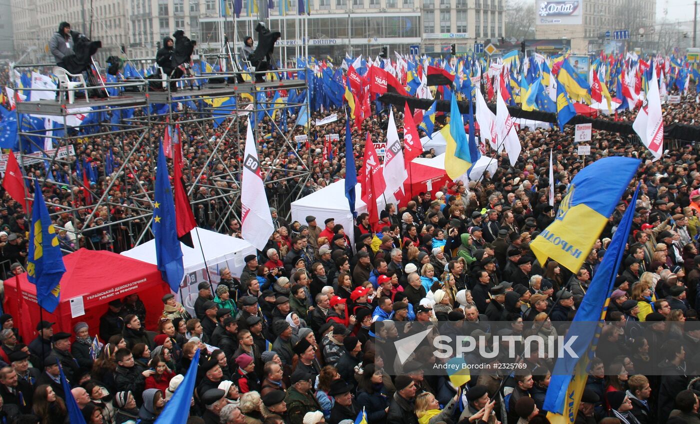 Pro-EU rally in Kiev, Ukraine