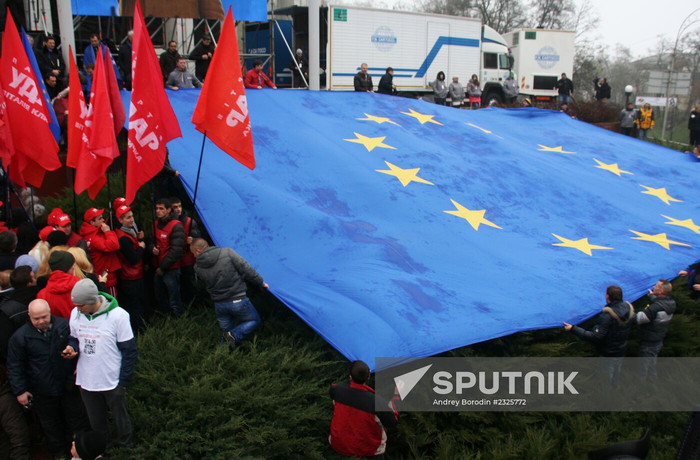 Pro-EU rally in Kiev, Ukraine