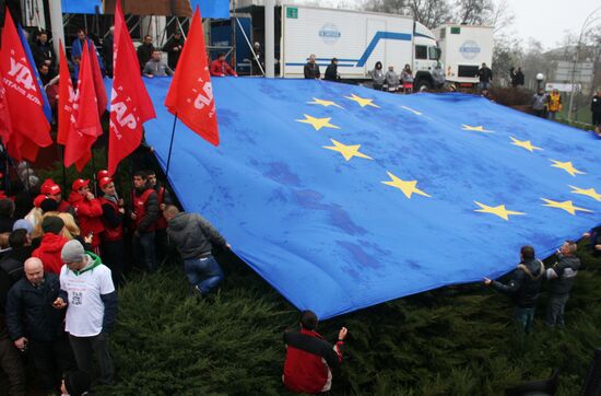 Pro-EU rally in Kiev, Ukraine
