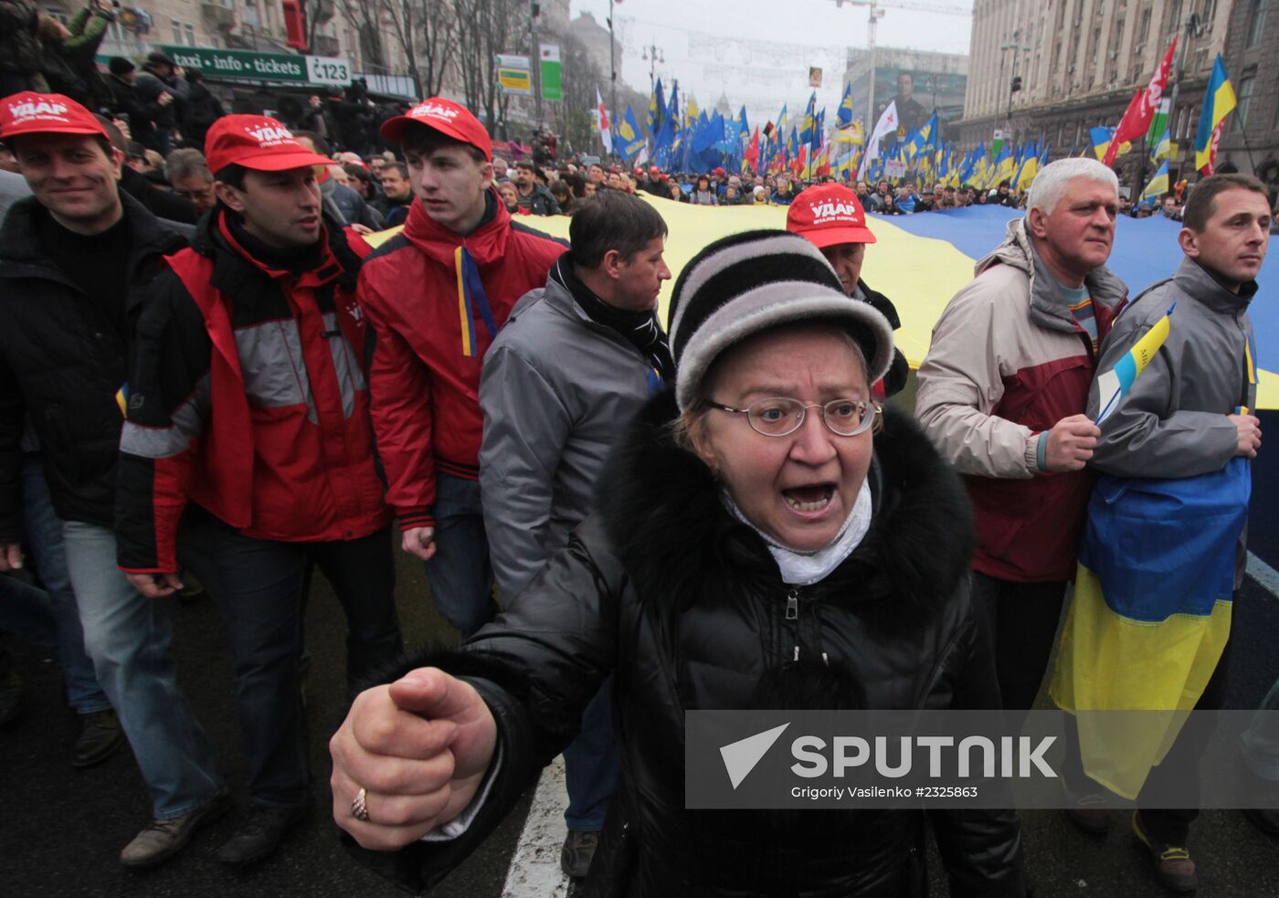 Pro-EU rally in Kiev, Ukraine