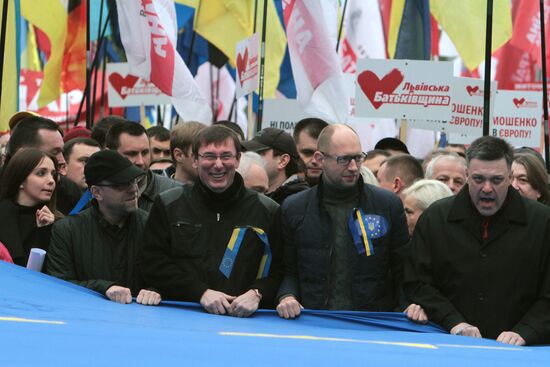 Pro-EU rally in Kiev, Ukraine