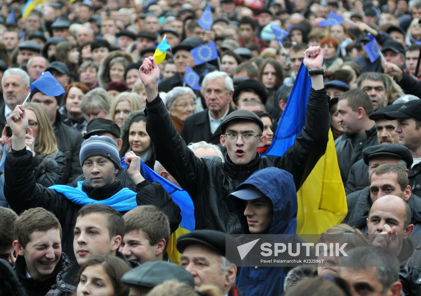 For a European Ukraine rally in Lvov