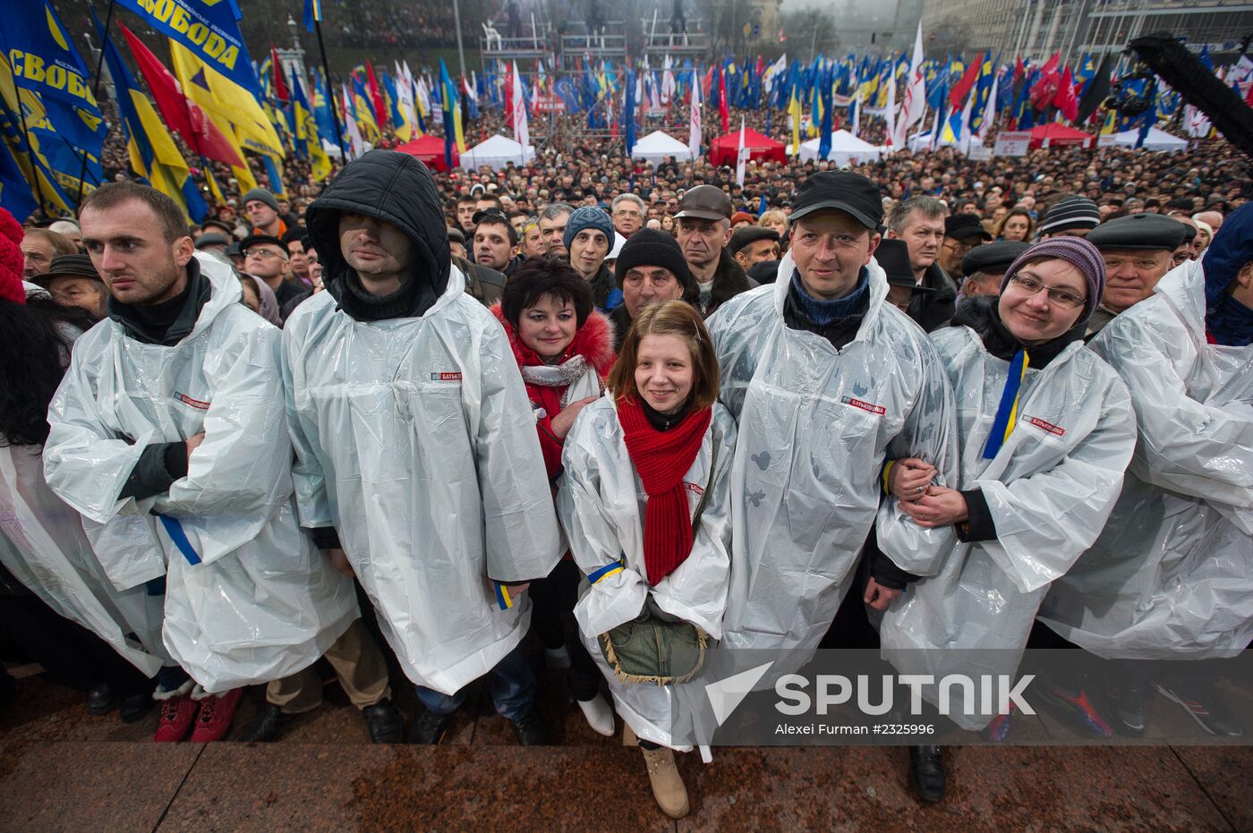 For a European Ukraine rally in Kiev